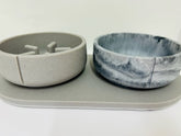 Set slow feeder dolphin grey MARBLE polysand