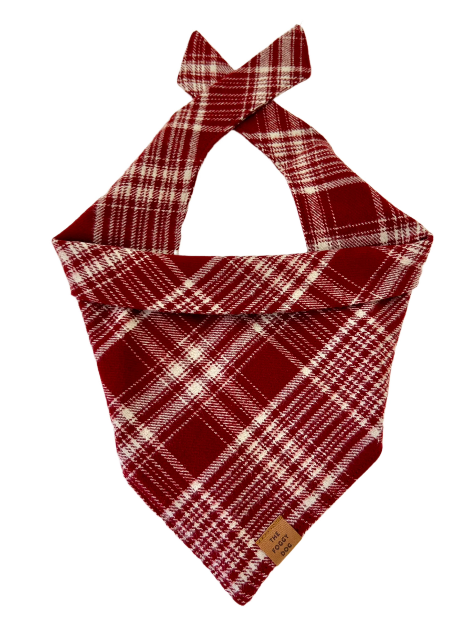 Marsala plaid flannel bandana