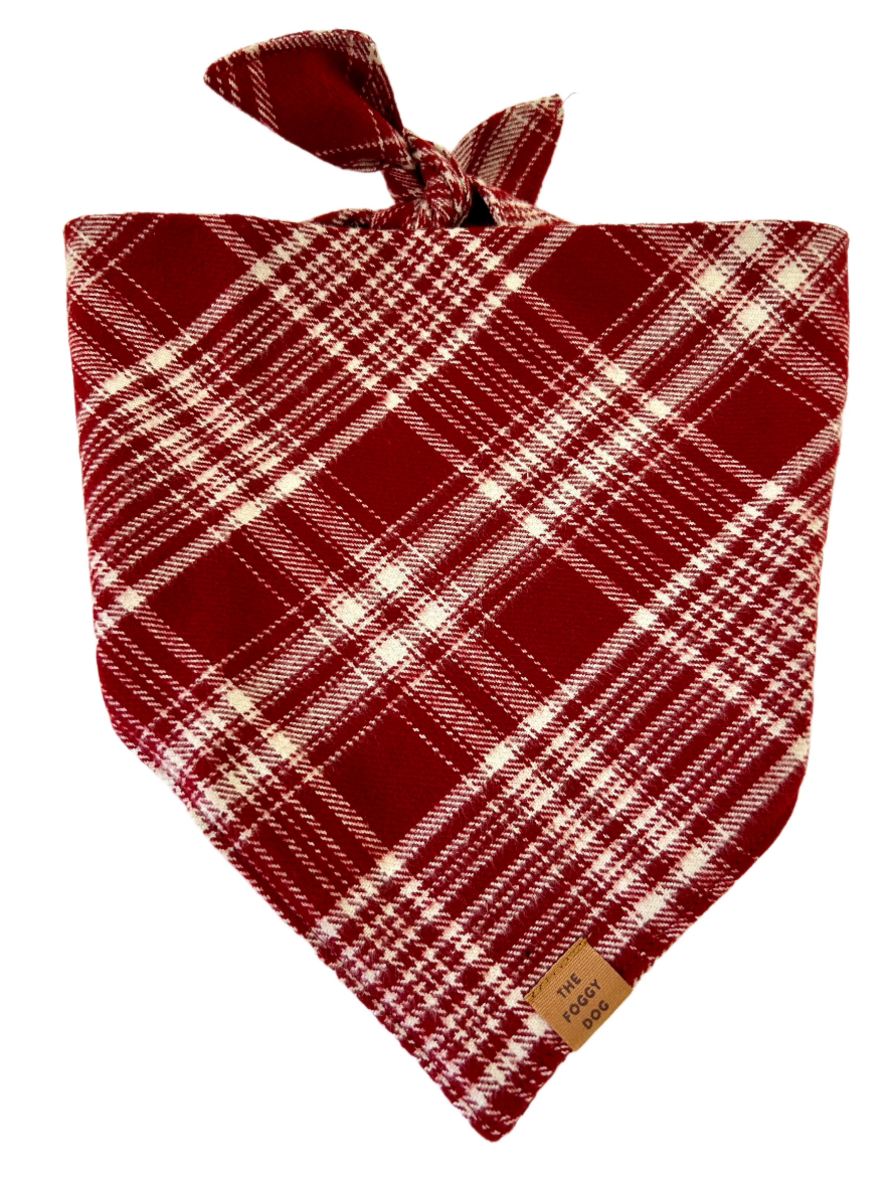 Marsala plaid flannel bandana