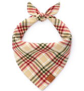 Eggnog plaid flannel bandana