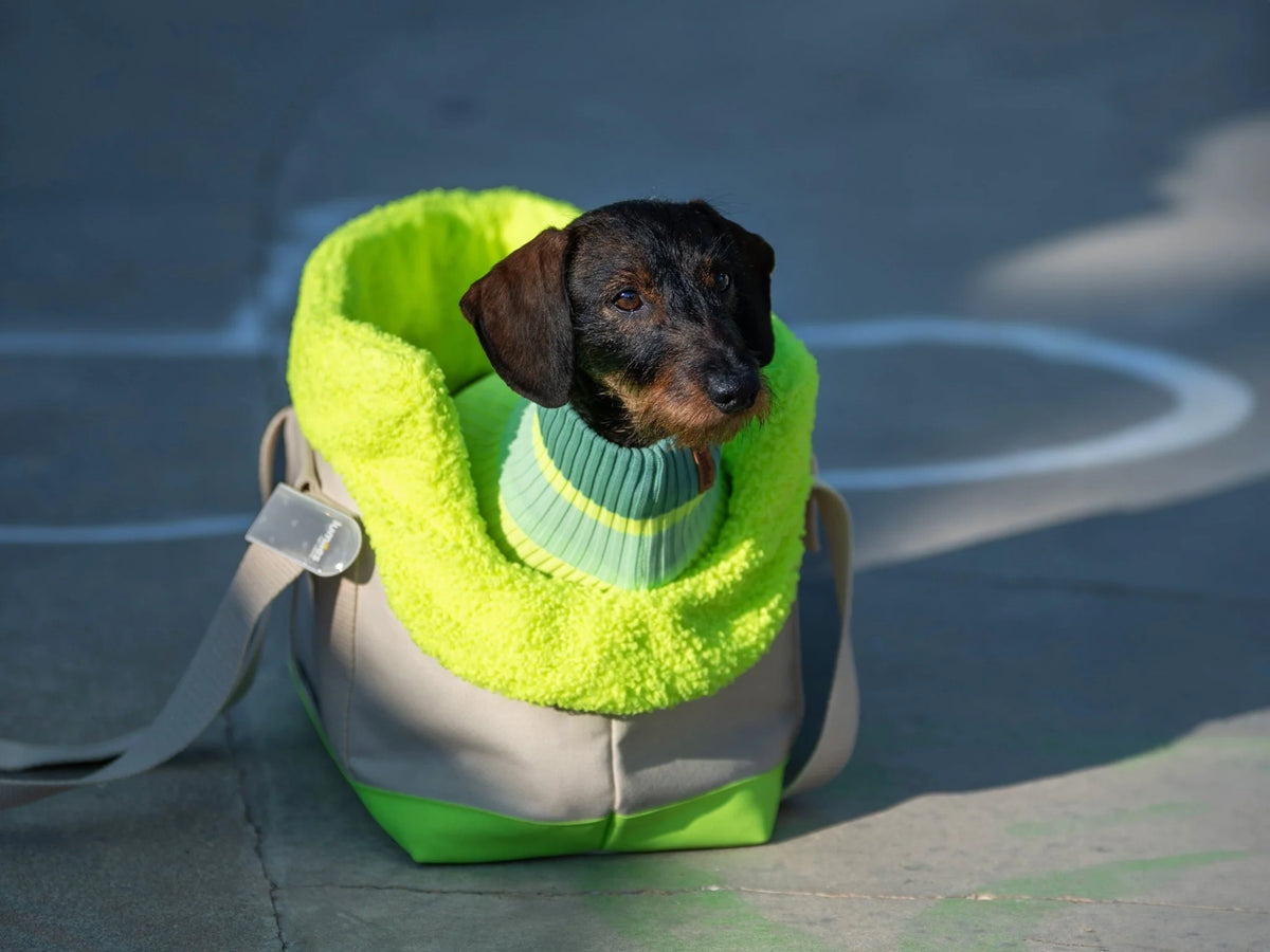 Sac en toile néon - laine jaune néon